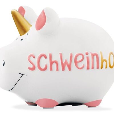 Spardose KCG Kleinschwein, SCHWEINHORN, aus Keramik (B/H/T) 12,5x9x9cm