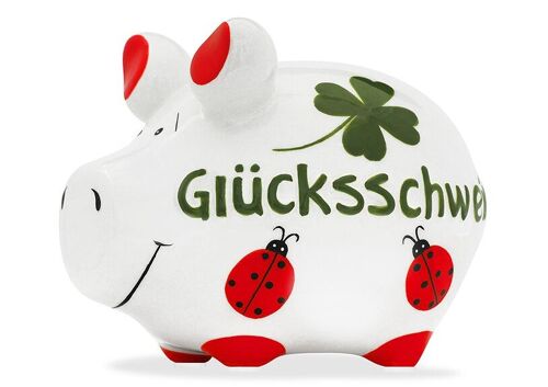 Spardose KCG Kleinschwein, Glücksschwein, aus Keramik (B/H/T) 12,5x9x9 cm