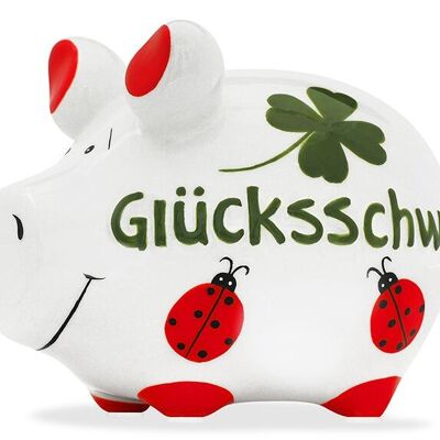 Spardose KCG Kleinschwein, Glücksschwein, aus Keramik (B/H/T) 12,5x9x9 cm