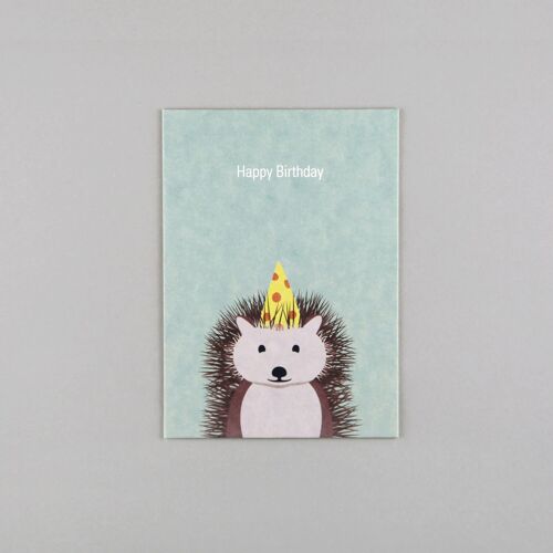 Postkarte aus Holzschliffpappe Gitte Igel