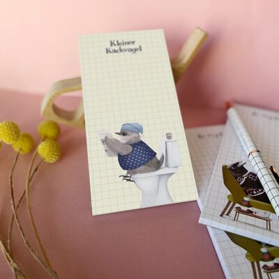 Mini Notepad // Little Poop Bird