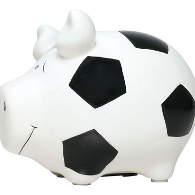 Hucha KCG cerdito pequeño, cerdito de fútbol, ​​de cerámica (an/al/pr) 12,5x9x9 cm
