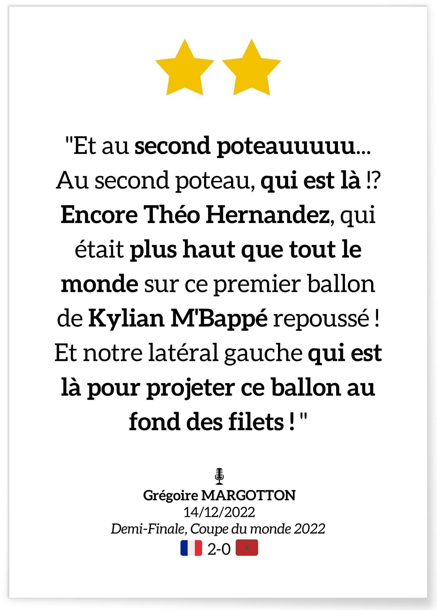 Poster con citazione "Again Theo" - calcio