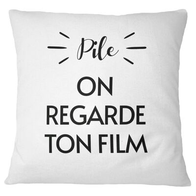 Coussin "Pile ou Face" - on regarde ton film