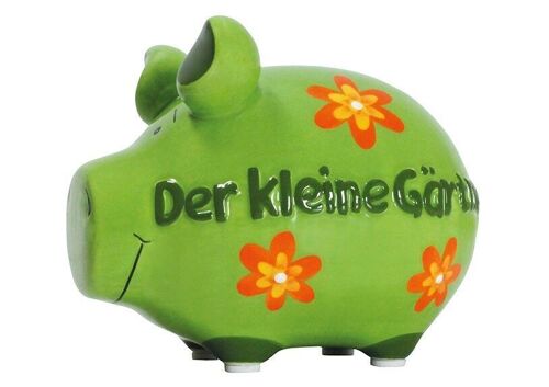 Spardose KCG Kleinschwein, Der Kleine Gärtner, aus Keramik, Art. 100681 (B/H/T) 12,5x9x9cm