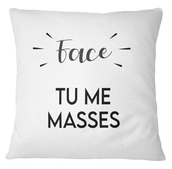 Coussin "Pile : je te masse / Face : tu me masses" 2