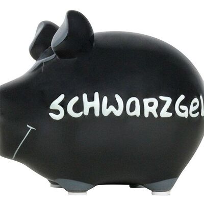 Spardose KCG Kleinschwein, Schwarzgeld, aus Keramik (B/H/T) 12,5x9x9cm