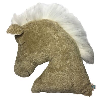 Organic / eco pillow horse head "cinnamon star", KUZI-110