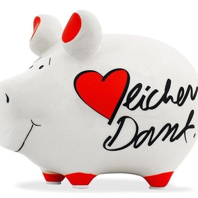 Money box KCG small pig, thank you very much, made of ceramic, item 101697 (W / H / D) 12.5x9x9cm