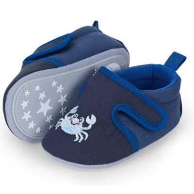 Dark blue Sterntaler crawling shoes for babies