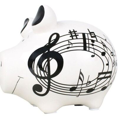 Money box KCG small pig, music pig, made of ceramic, item 101231 (W / H / D) 12.5x9x9cm