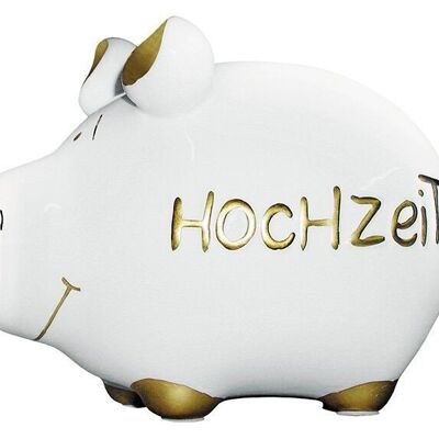 Money box KCG small pig, wedding, made of ceramic, item 100637 (W / H / D) 12.5x9x9 cm