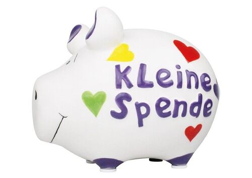 Spardose KCG Kleinschwein, Kleine Spende, aus Keramik, Art. 101446 (B/H/T) 12,5x9x9 cm