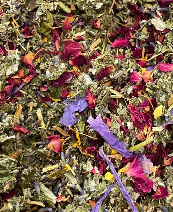 Mélange de plantes, substituts de tabac pour méditer : Harmonie au lotus bleu et pétales de roses 3