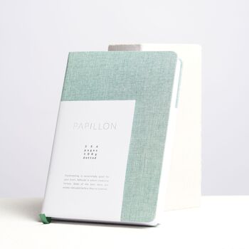 Papillon – Carnet de notes A5 à couverture rigide en lin Pages vierges 1