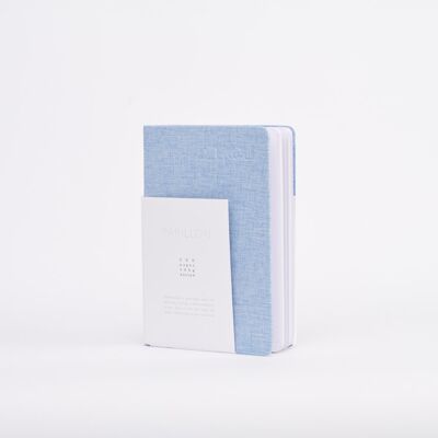 Dzukou Papillon - Cuaderno de tapa dura A5 de lino con páginas en blanco