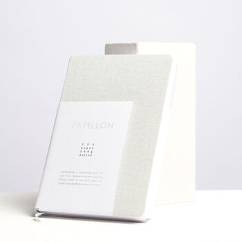 Papillon - Carnet cartonné A5 en lin pages pointillées 2