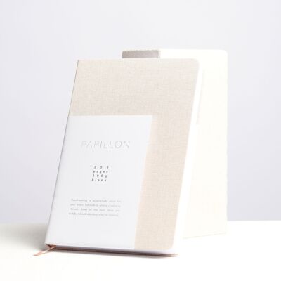 Dzukou Papillon – Leinen-A5-Hardcover-Notizbuch, leere Seiten