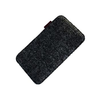 Coque Smartphone Dakota En Feutre Anthracite Bertoni 2