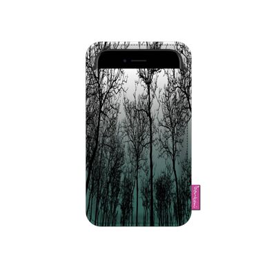 Forest Mood Smartphone-Hülle aus anthrazitfarbenem Filz Bertoni