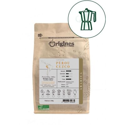 Café rare Bio - Pérou Cuzco  - Italienne 250g