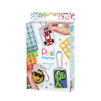 Coffret cadeau DIY pour enfants | Pixelhobby Ensemble de porte-clés Pixel Classic 6