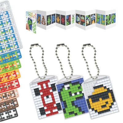 DIY-Geschenkset für Kinder | Pixelhobby Schlüsselanhänger-Set Pixel Classic