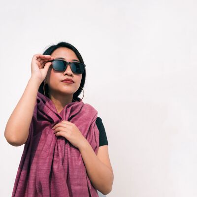 Dzukou Timeless Silk - Foulard en soie Eri tissé à la main - Soie végétalienne