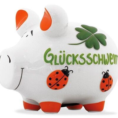 Tirelire KCG medium pig, lucky pig medium, en céramique, article 101469 (L / H / P) 17x15x15 cm