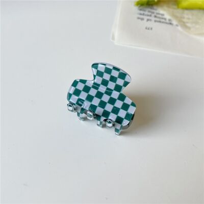 Trendy Checkerboard Small Claw Clip