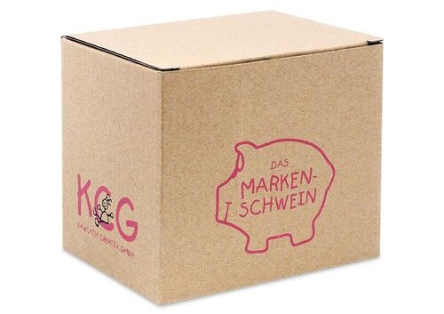 KCG Geschenkbox Kleinschwein, aus Karton, Art. 101464 (B/H/T) 10x10x10 cm