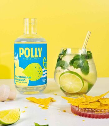 POLLY Caribbean Classic, alternative au rhum sans alcool, bouteille de 500ml 3