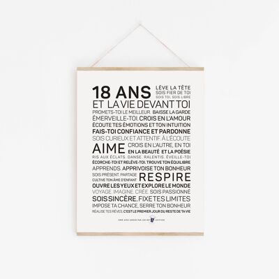 Poster 18 anni - versione uomo - A2