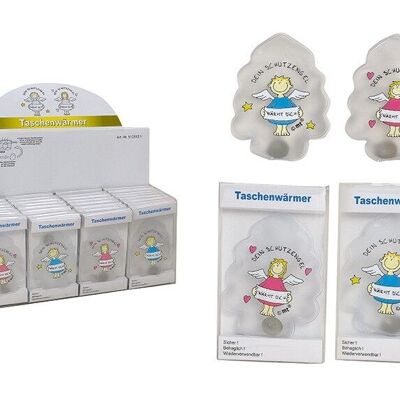 Chauffe-poche ange gardien en plastique, L9 x H11 cm