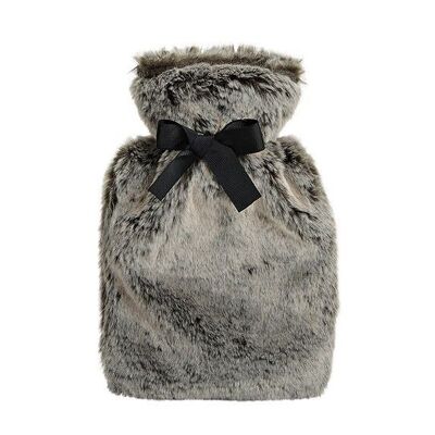 Hot water bottle synthetic fur cover, 350 ml, W16 x D24 cm