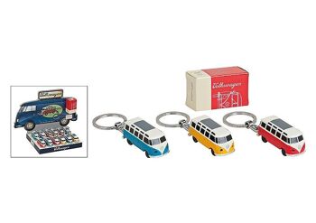 Porte-clés VW T1 Bus 1963 avec LED, assortis de 3