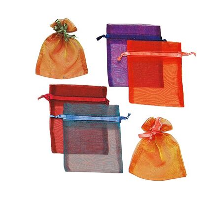 Geschenksäckchen aus Organza, sortiert, B11 x H14 cm