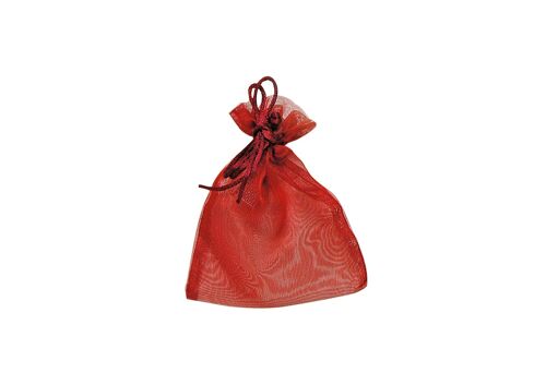 Geschenksäckchen aus Organza, in bordeaux, B11 x H14 cm