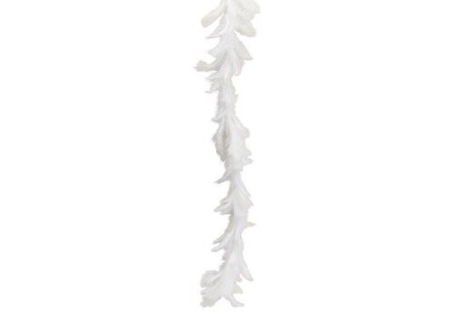 Federgirlande in weiß aus Federn, 100 cm