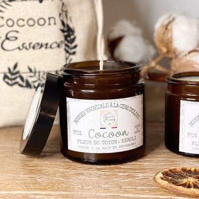 Scented candle N°1 “Cocoon” - Cotton flower & Neroli