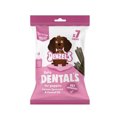 Soins dentaires quotidiens pour petits chiens/chiots : saumon 91 g (boîte de 10)