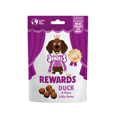 Récompenses : canard et prune Little Gems 70 g (boîte de 10)