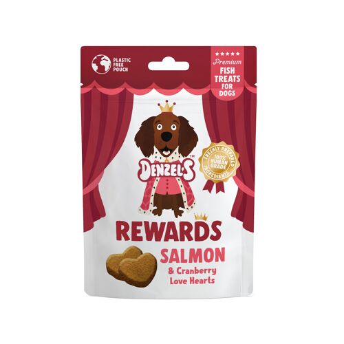 Rewards: Salmon & Cranberry Love Hearts 70g (Case of 10)