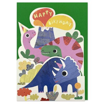 Feliz cumpleaños - Tarjeta de cumpleaños para niños Have a dino-mite day