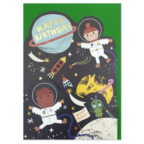 Happy Birthday - Have an out of this world day' childrens birthday card