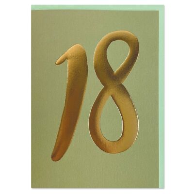 Luxury golden age 18 Birthday card