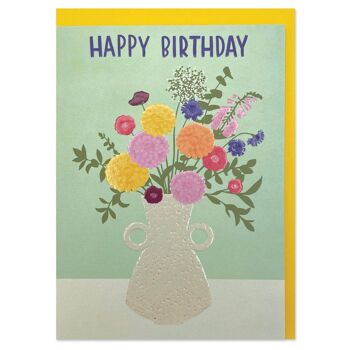 Carte de bouquet frais "Joyeux anniversaire" 1