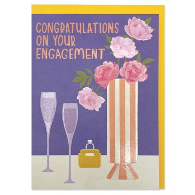 Carte "Félicitations pour vos fiançailles"