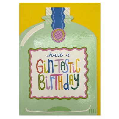 Tener una tarjeta de cumpleaños gin-tastic