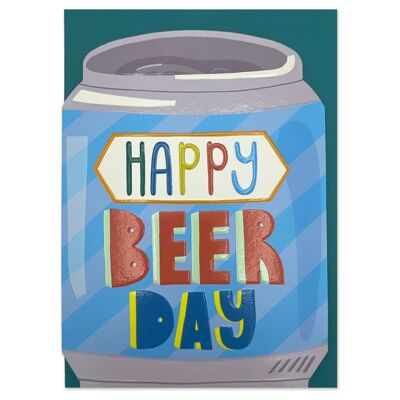 Carte d'anniversaire Happy Beer Day'